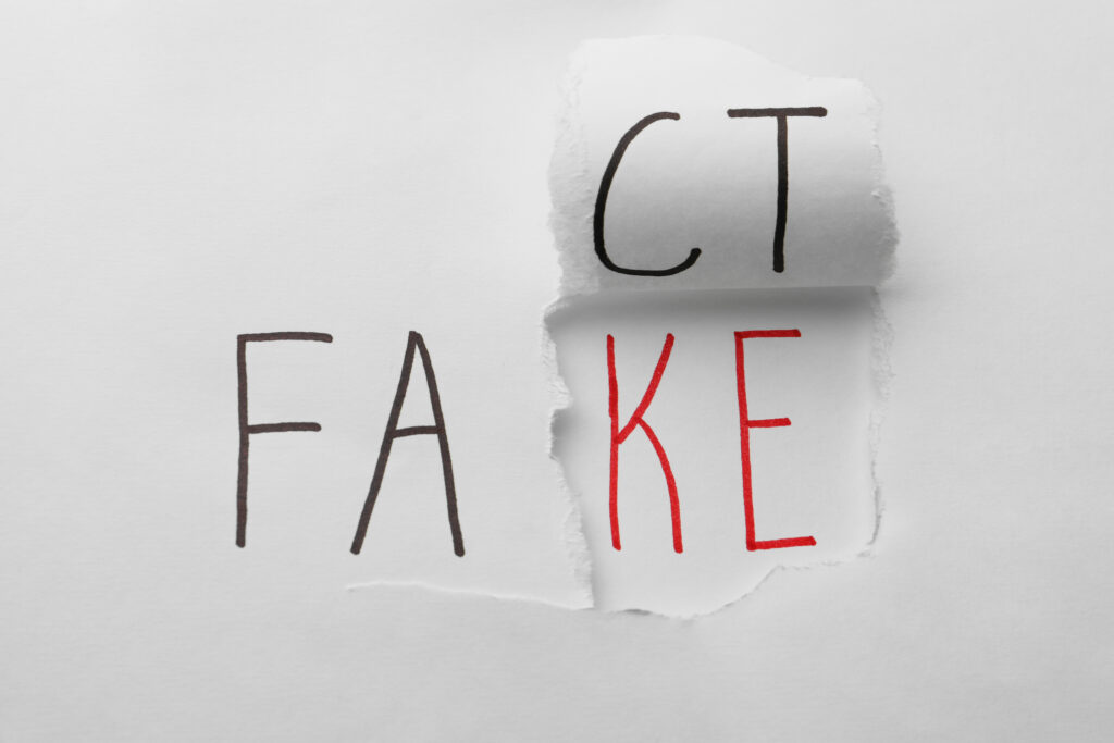 Torn paper revealing “FAKE/FACT” — illustrating the step-by-step expose of the scam.